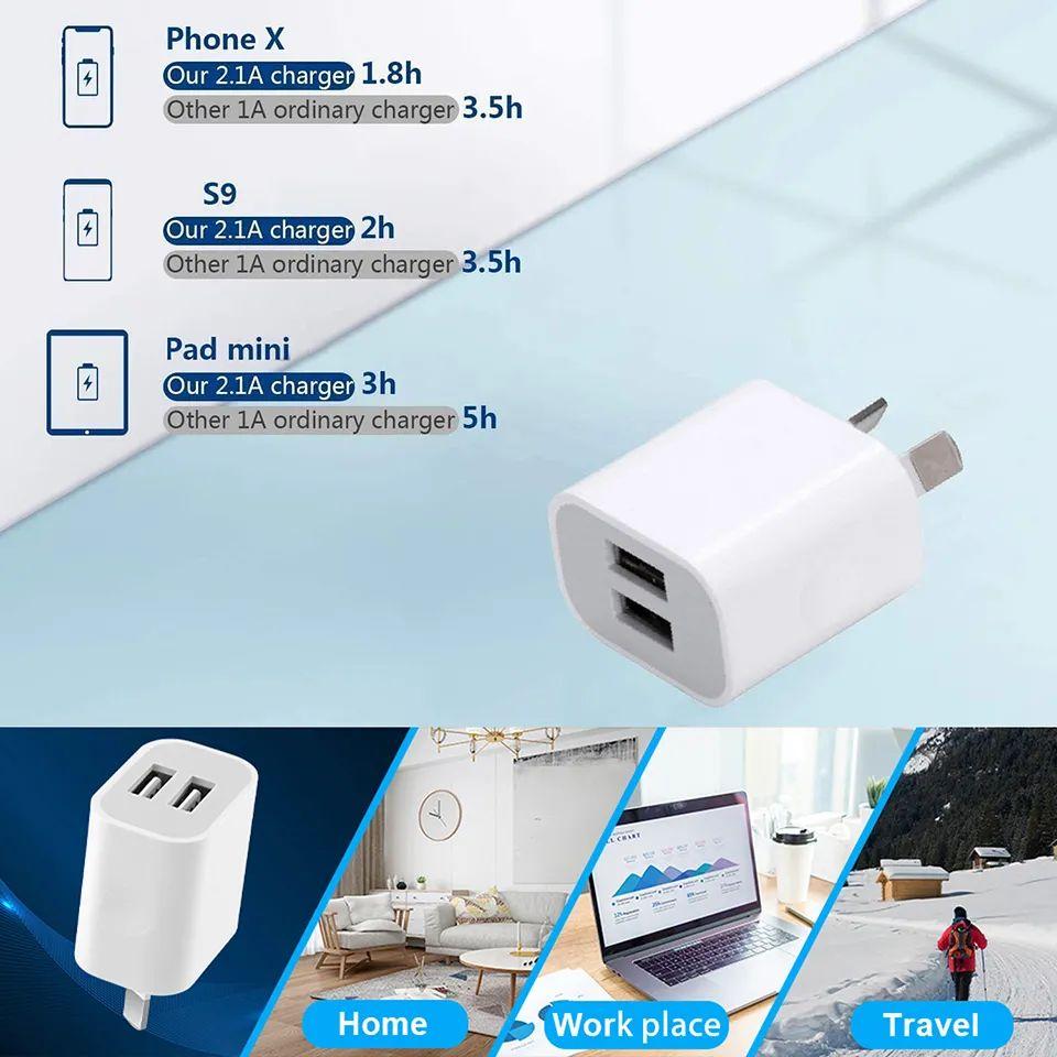 Refurbished 9eight5 Dual USB Power Adapter Wall Plug (NZ / AUS) - Reebelo Ireland