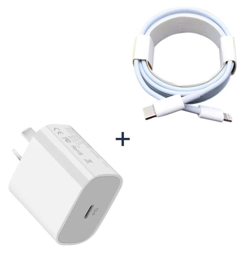 Refurbished 9eight5 Type-C to Lightning Cable (1m) & Wall Plug (NZ / AU) - Reebelo Ireland