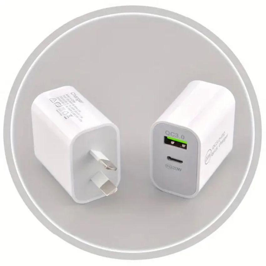 Refurbished 9eight5 Type-C & USB Wall Plug Power Adapter (NZ / AU) - Reebelo Ireland