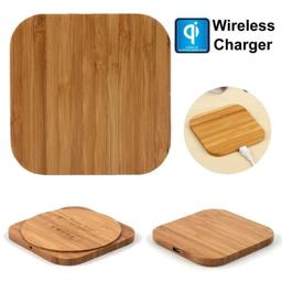 Refurbished 9eight5 Wood-Design Wireless Charger Pad (5W) - Reebelo Ireland