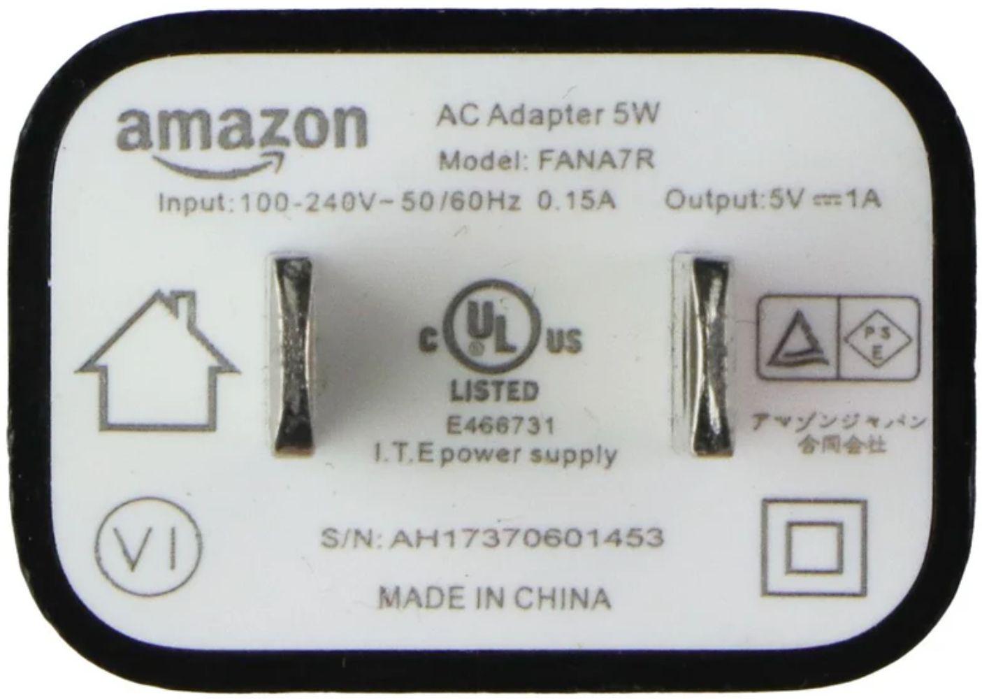 Refurbished Amazon 5W USB Official OEM Power Adapter (FANA7R) - Reebelo Ireland