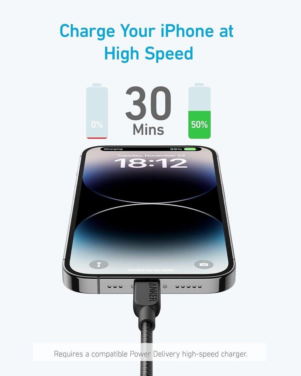 Refurbished Anker 322 USB-C to Lightning Charging Cable (2 pieces a pack) - Reebelo Ireland