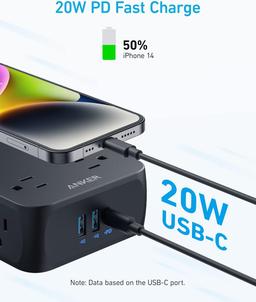 Refurbished Anker 341 USB Power Strip 5ft | A9183 - Reebelo Ireland