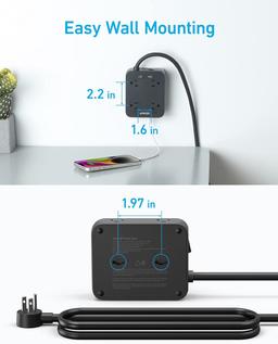 Refurbished Anker 341 USB Power Strip 5ft | A9183 - Reebelo Ireland