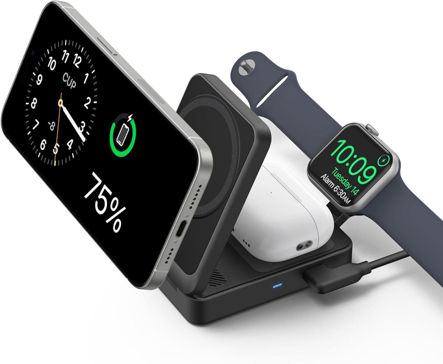 Refurbished Anker MagGo 3-in-1 Wireless Charging Station - Reebelo Ireland