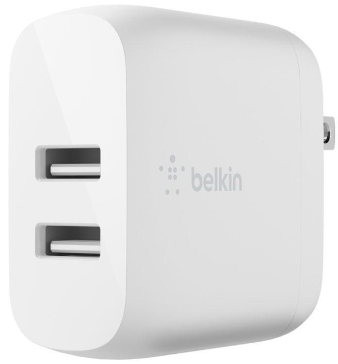 Refurbished Belkin BoostCharge Dual USB-A 24W Wall Charger - Reebelo Ireland