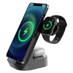 Refurbished Budi 3 in 1 15W Wireless Charging Stand - Reebelo Ireland