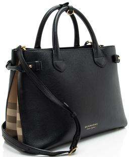 Refurbished Burberry House Check Leather Banner Medium Tote - Reebelo Ireland