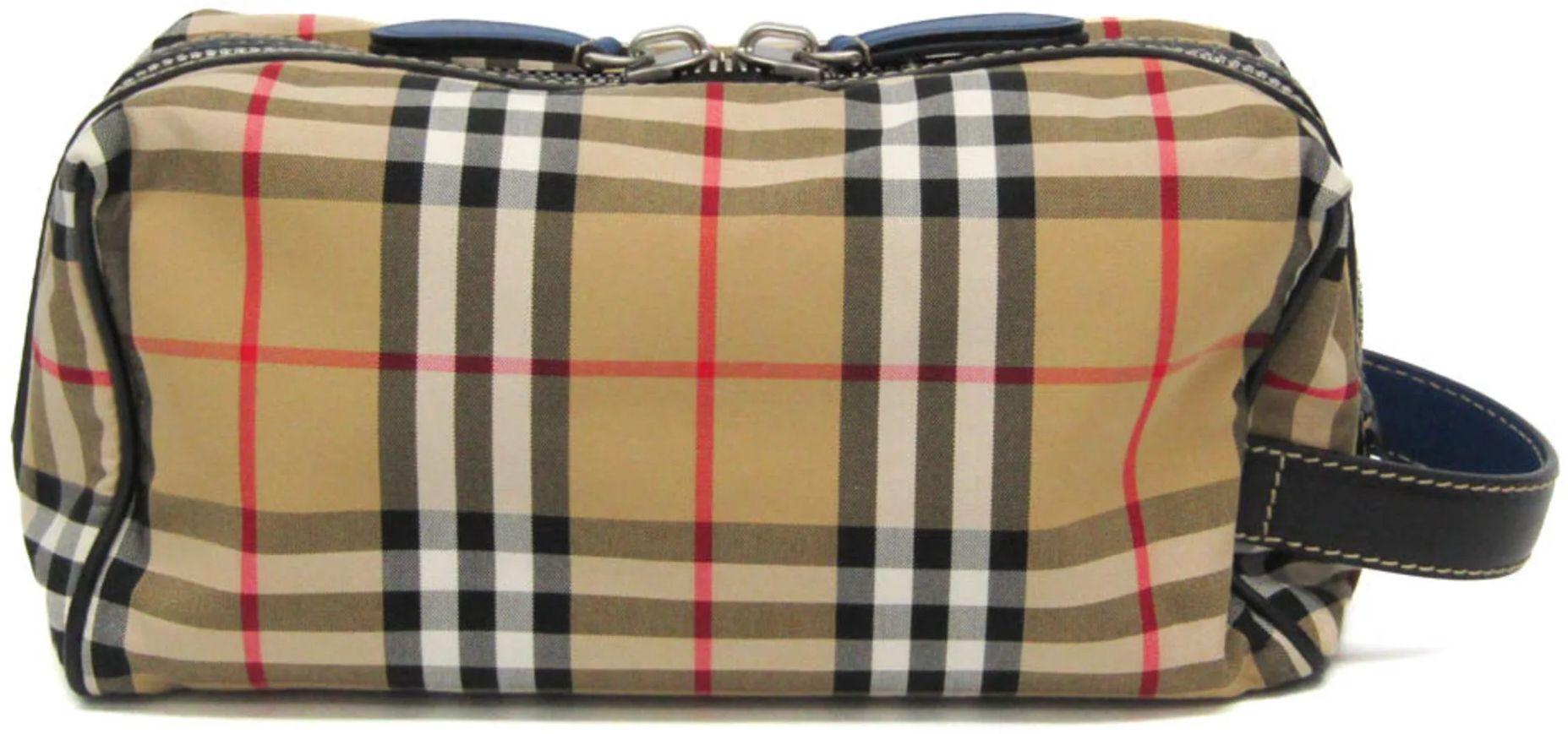Refurbished Burberry Leather Nylon Canvas Clutch Bag Pouch - Reebelo Ireland