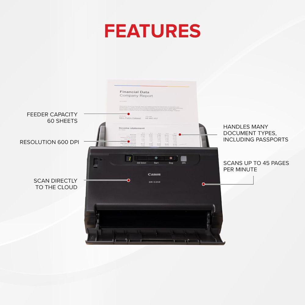 Refurbished Canon ImageFORMULA DR-C240 Colour Document Scanner - Reebelo Ireland