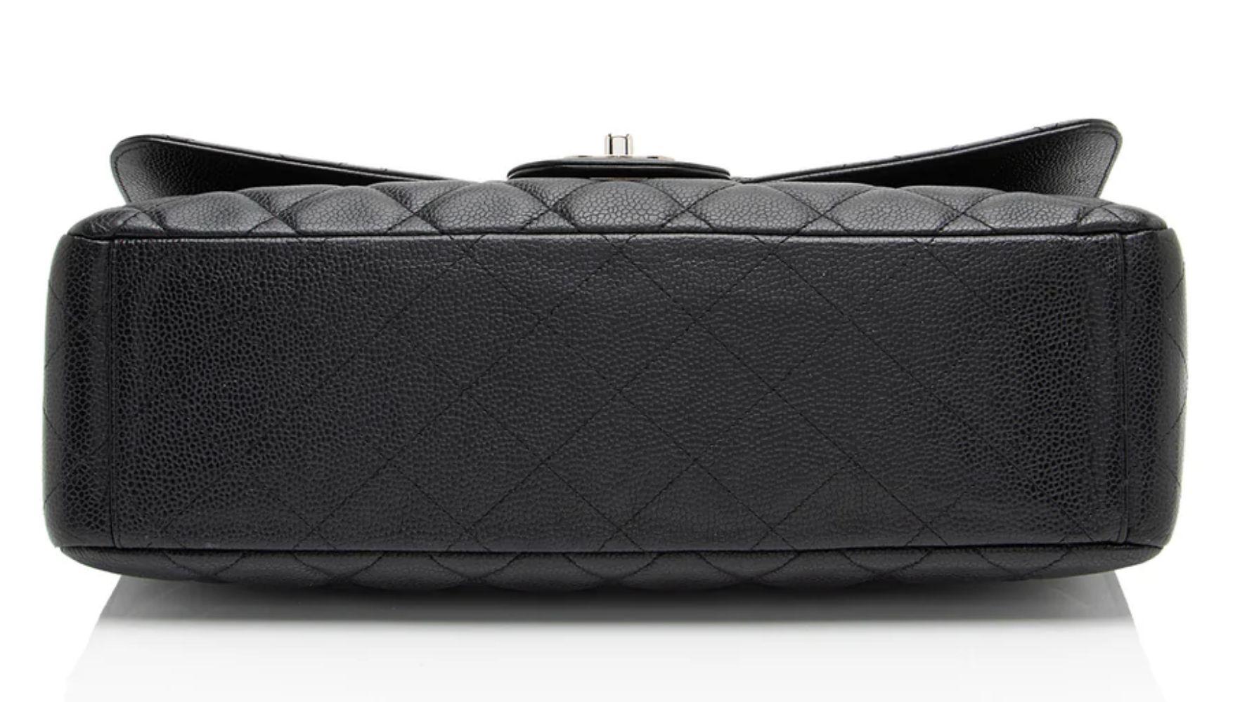 Refurbished Chanel Caviar Leather Classic Maxi Single Flap Bag - Reebelo Ireland