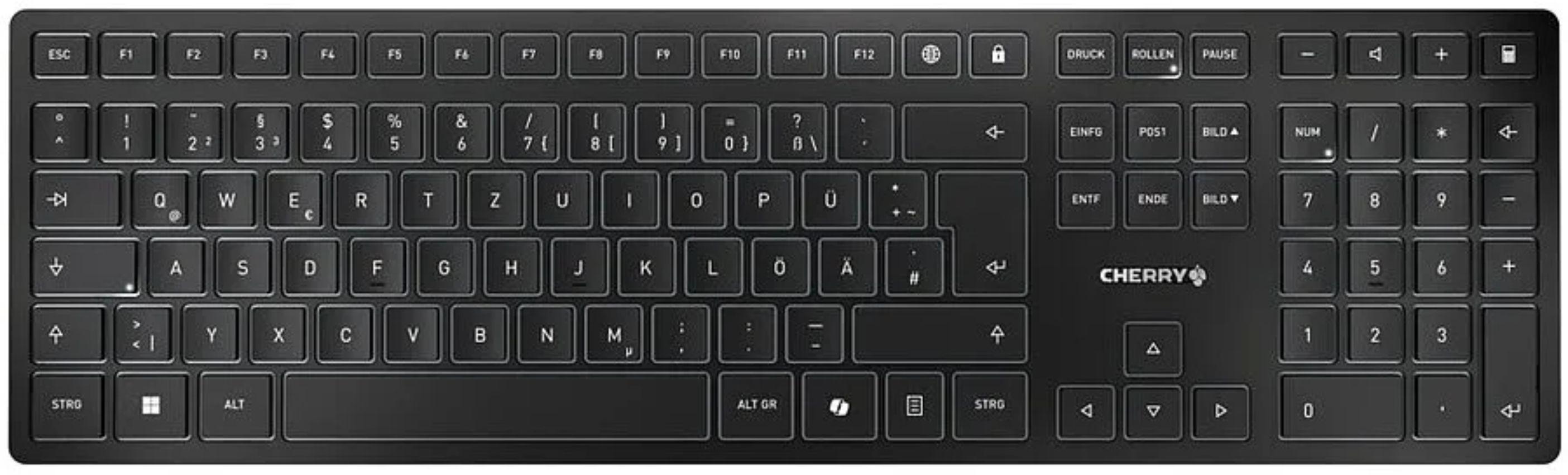 Refurbished Cherry KW 9100 Slim Wireless Rechargeable Keyboard - Reebelo Ireland