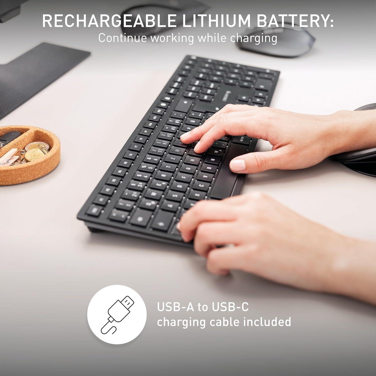 Refurbished Cherry KW 9100 Slim Wireless Rechargeable Keyboard - Reebelo Ireland