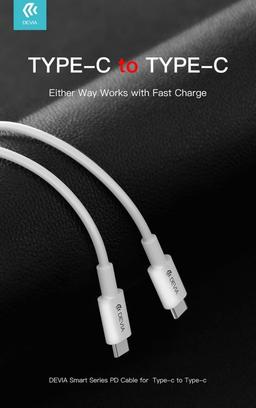 Refurbished Devia Smart Series PD Charging Cable for Type-C (1m) - Reebelo Ireland