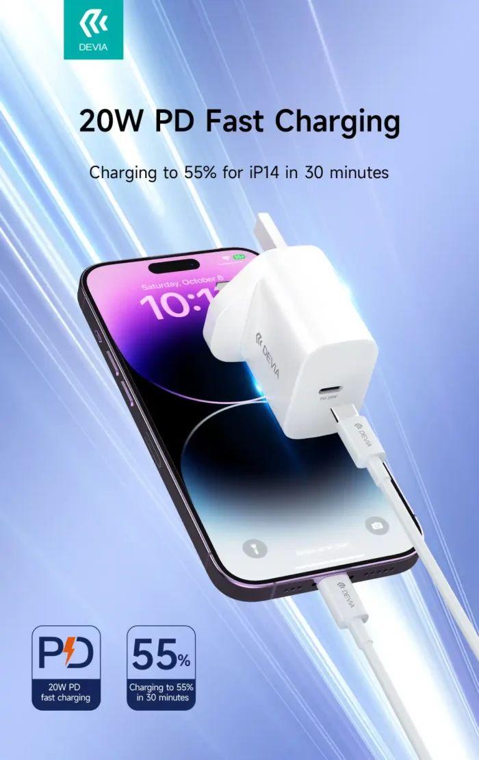 Refurbished Devia Smart Series PD Quick Charger (UK / 20W / V2) - Reebelo Ireland