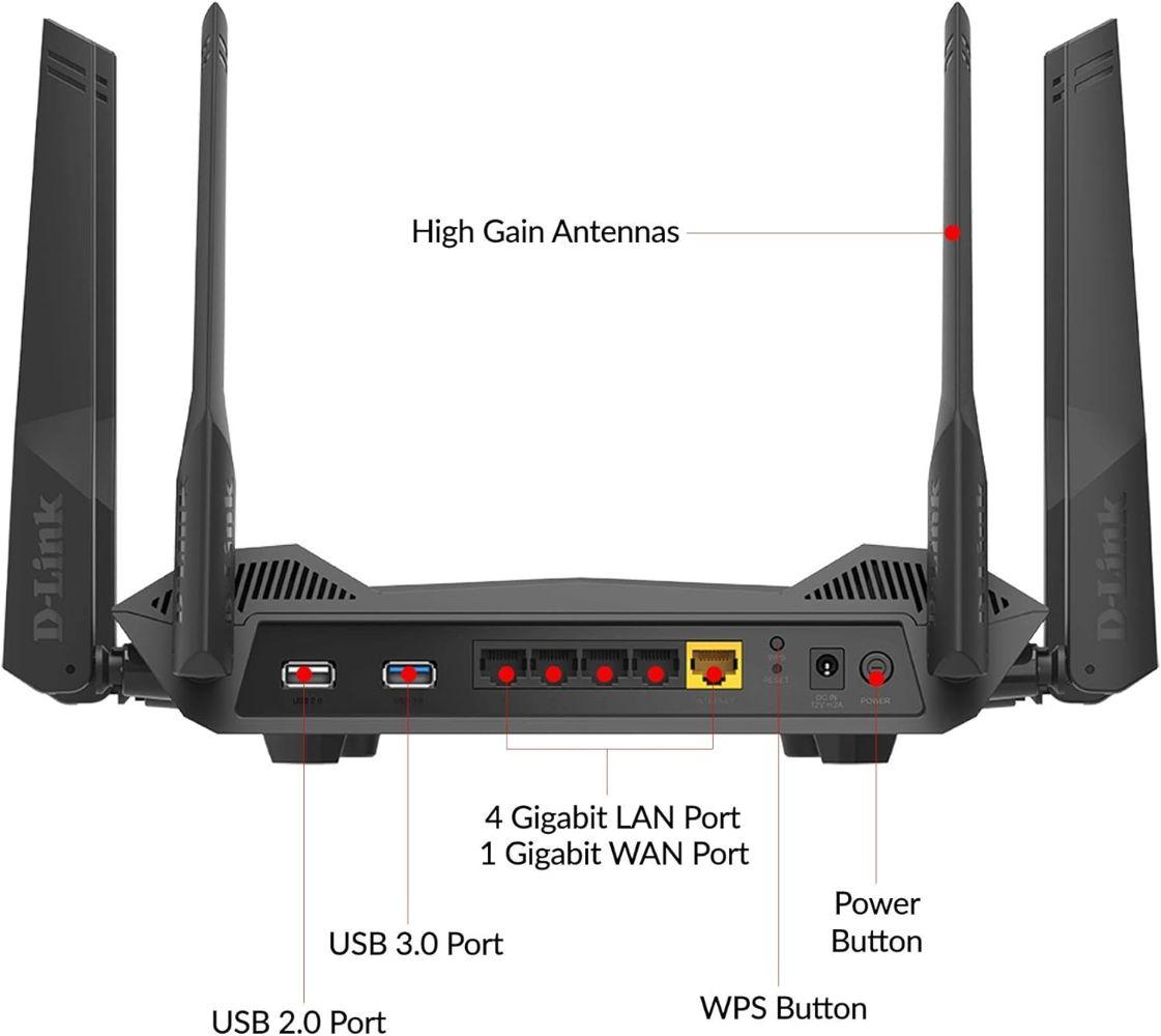 Refurbished D-Link AX5400 Mesh WiFi 6 Router (DIR-X5460) - Reebelo Ireland