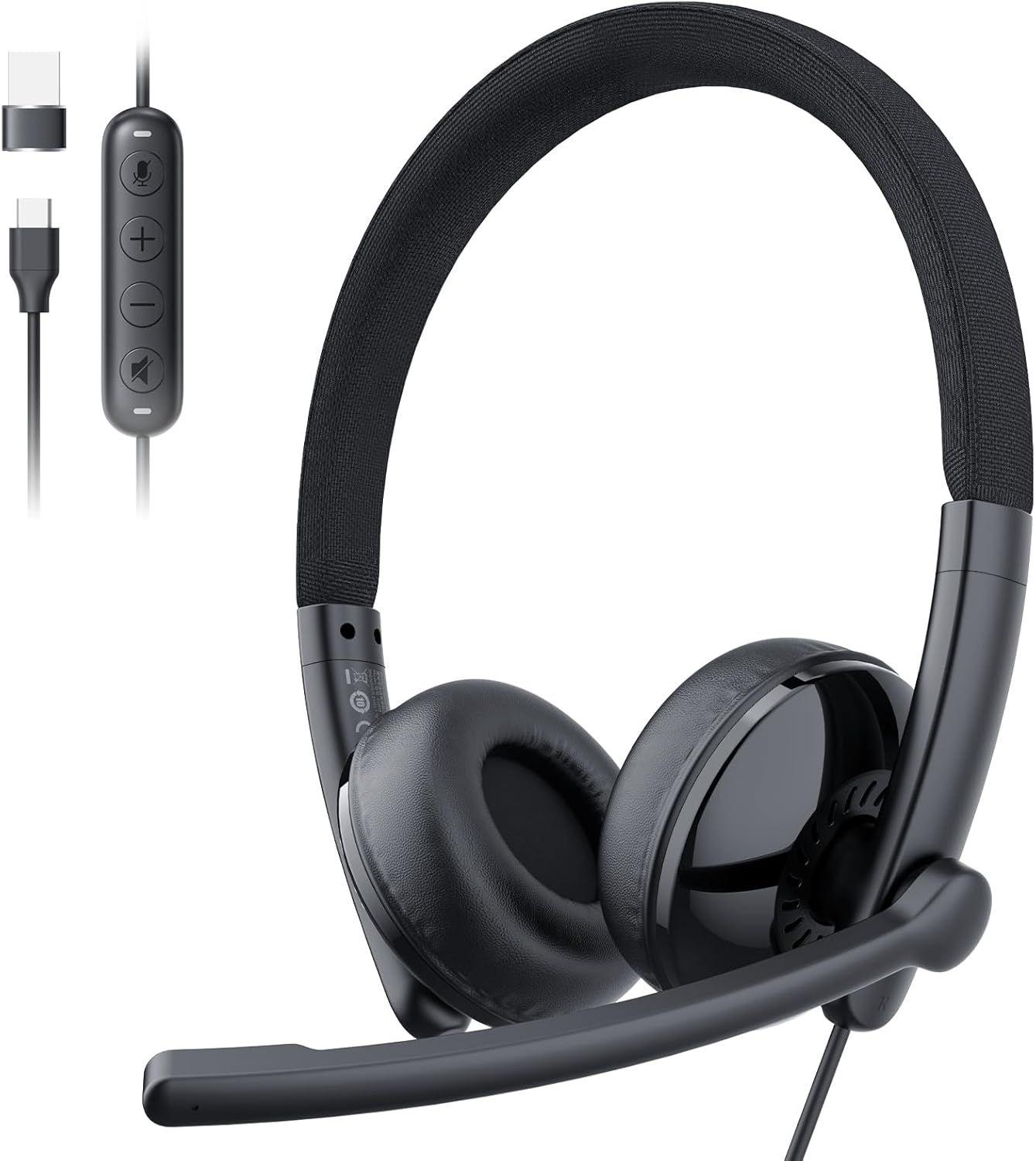 Refurbished Emeet HS50 Wired Headset on-Ear Computer Headphones - Reebelo Ireland