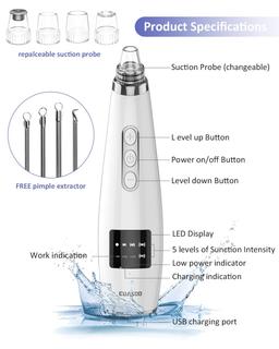 Refurbished Euasoo JHF-15 Blackhead Remover Pore Cleaner Kit - Reebelo Ireland