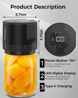 Refurbished Fodmor Mason Jar Electric Vacuum Sealer - Reebelo Ireland