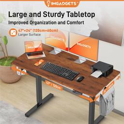 Refurbished IMGadgets Standing Electric Adjustable Desk 47" x 24" - Reebelo Ireland