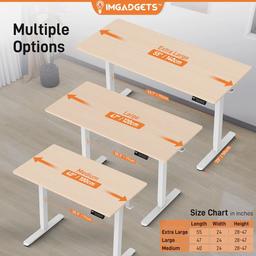 Refurbished IMGadgets Standing Electric Adjustable Desk 47" x 24" - Reebelo Ireland