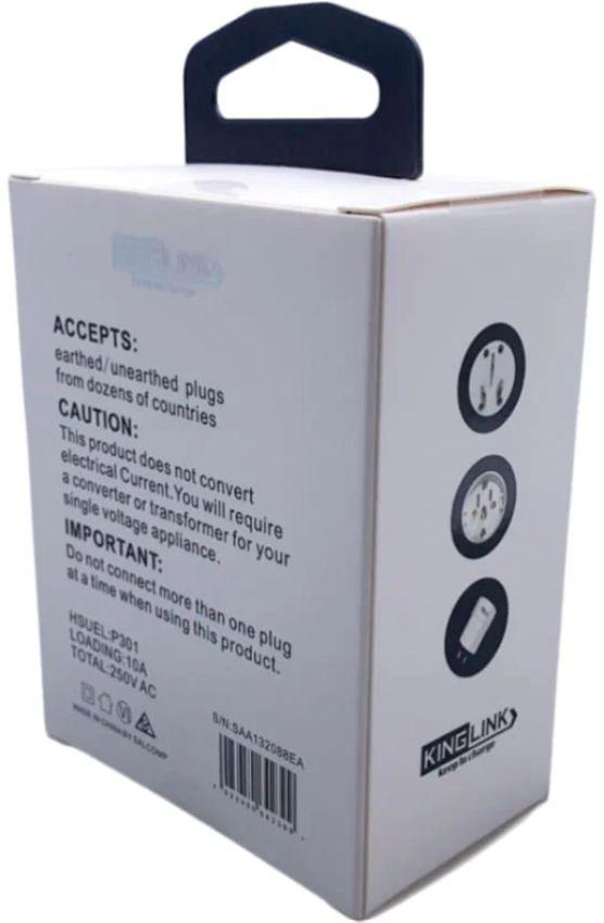 Refurbished Kinglink Travel Adapter P301 Wall Plug (US / EU to NZ / AU) - Reebelo Ireland