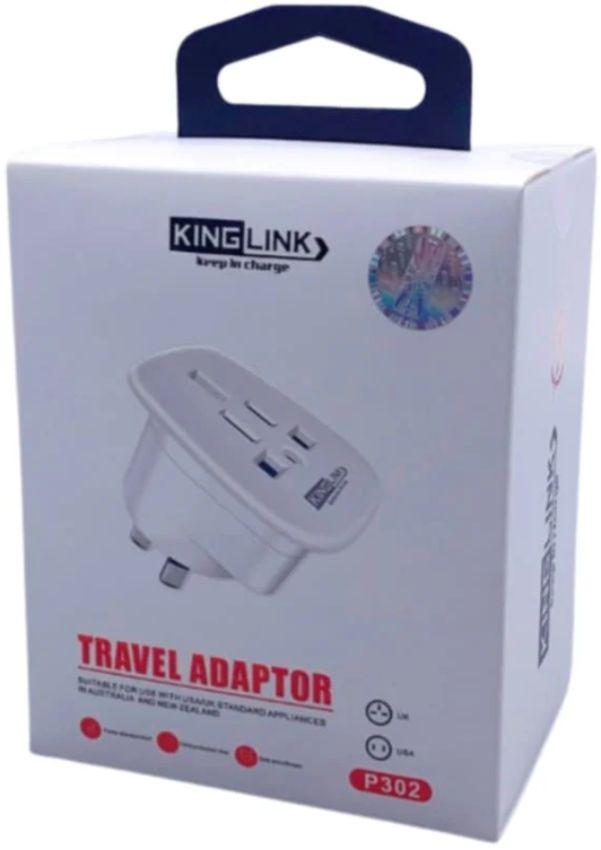 Refurbished Kinglink Travel Adapter P302 Wall Plug (US / UK to NZ / AU) - Reebelo Ireland