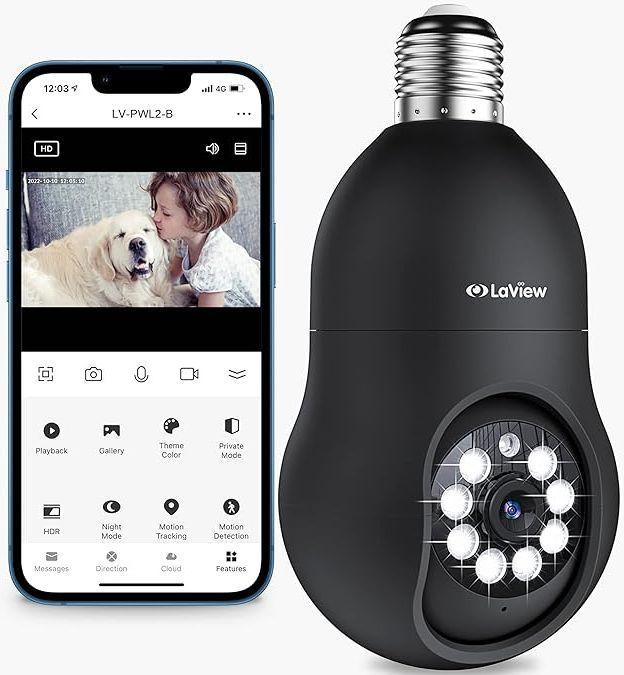 Refurbished LaView Wireless Bulb Security Camera 360° LV-PWL2 - Reebelo Ireland