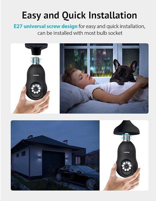 Refurbished LaView Wireless Bulb Security Camera 360° LV-PWL2 - Reebelo Ireland