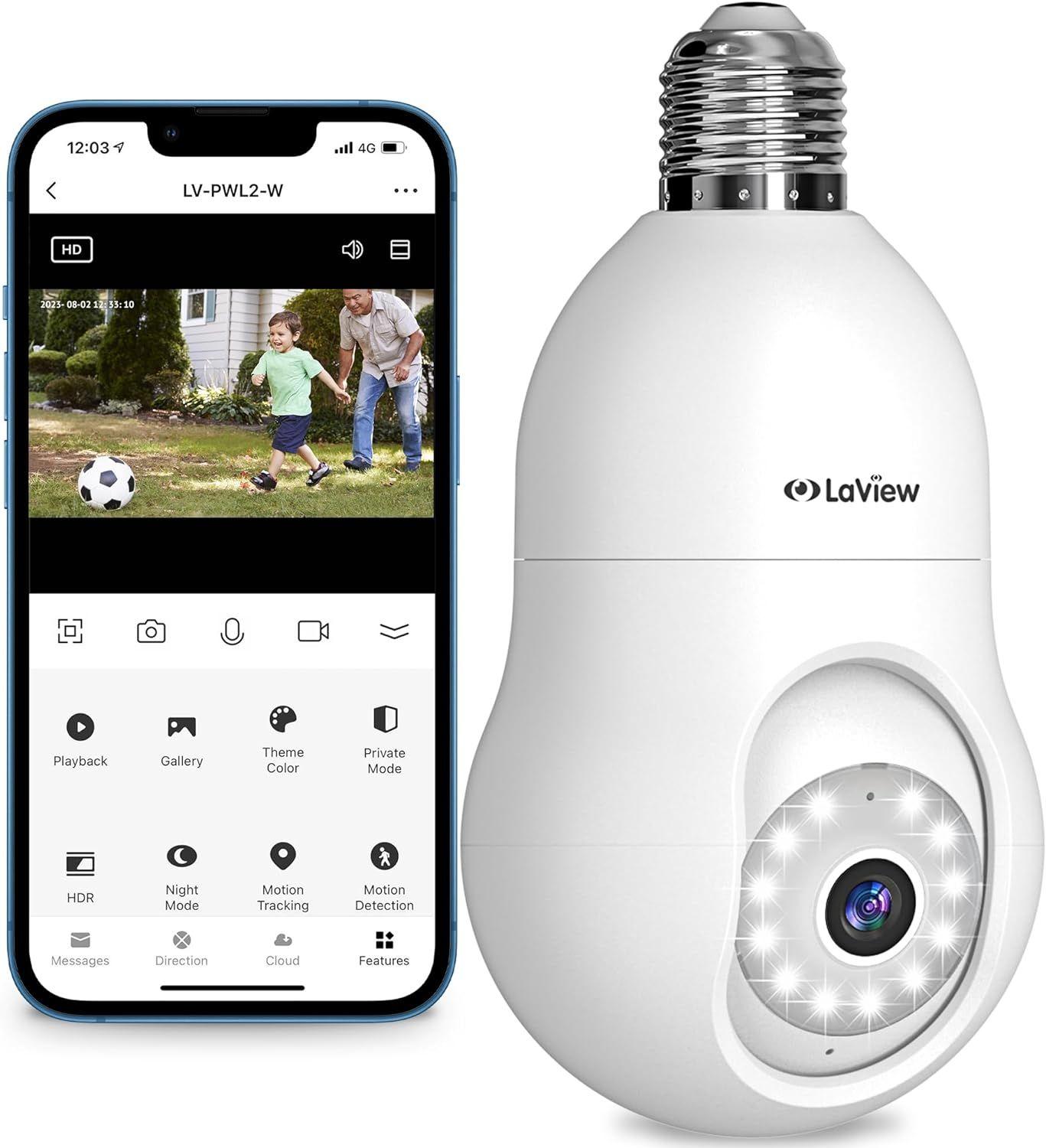 Refurbished LaView Wireless Bulb Security Camera 360° LV-PWL2 - Reebelo Ireland
