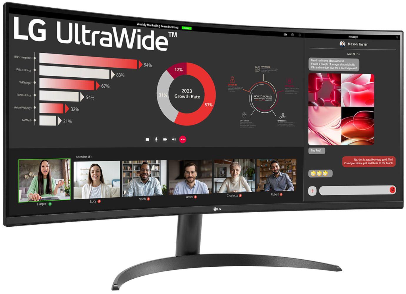 Refurbished LG 34WR50QK-B Curved UltraWide QHD Monitor 34" - Reebelo Ireland