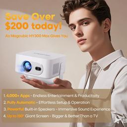 Refurbished Magcubic HY300Max 8K WiFi 6 Portable Projector - Reebelo Ireland