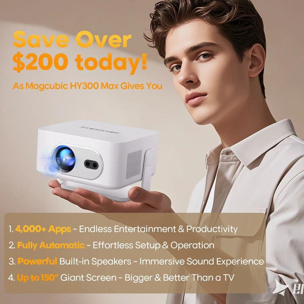 Refurbished Magcubic HY300Max 8K WiFi 6 Portable Projector - Reebelo Ireland