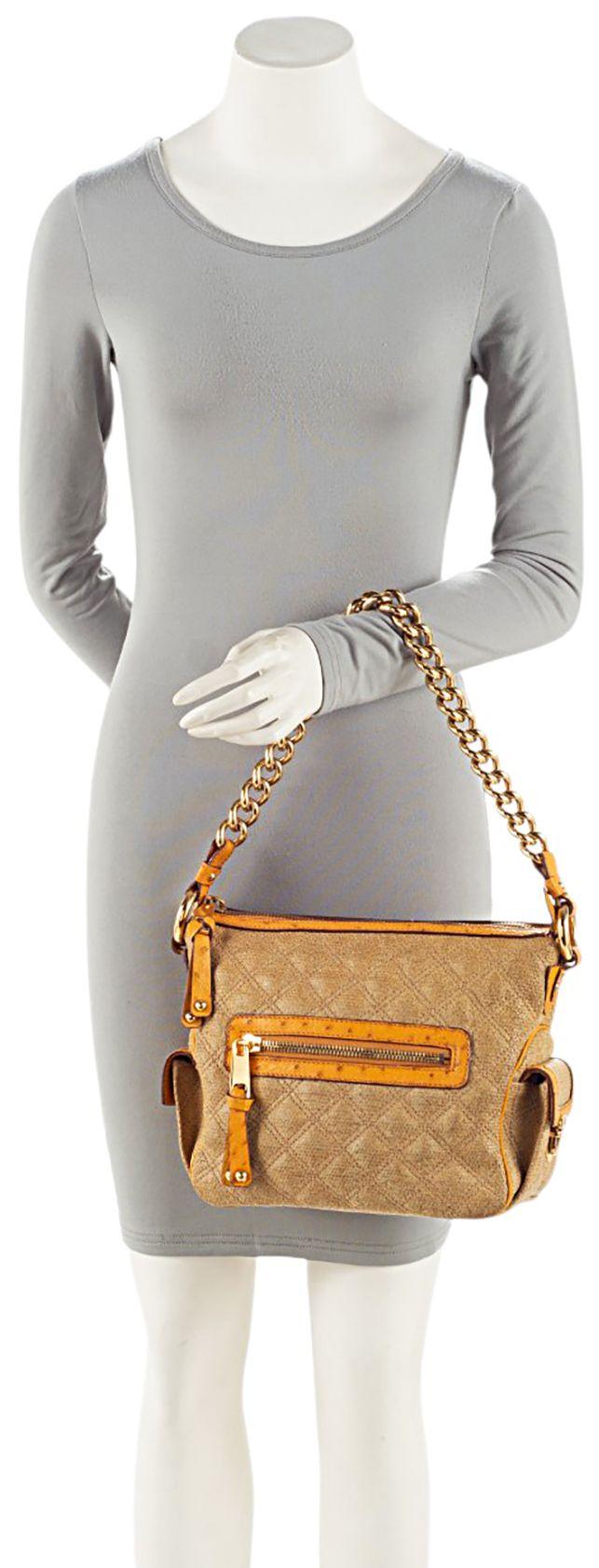 Refurbished Marc Jacobs Coated Canvas Ostrich Stam Hobo - Reebelo Ireland