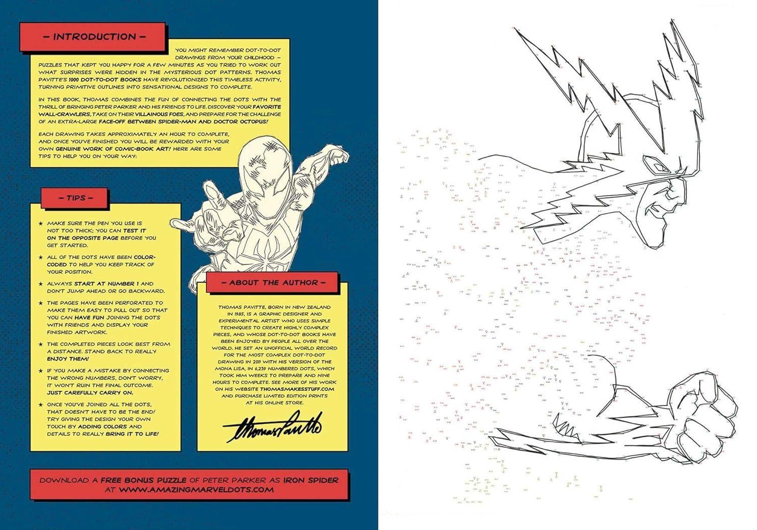 Refurbished Marvel: Spider-Man1000 dot-to-dot book by Thoms Pavtte - Reebelo Ireland