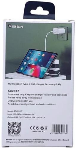 Refurbished Maxguard Type C Power Adapter Wall Plug (NZ / AU) - Reebelo Ireland