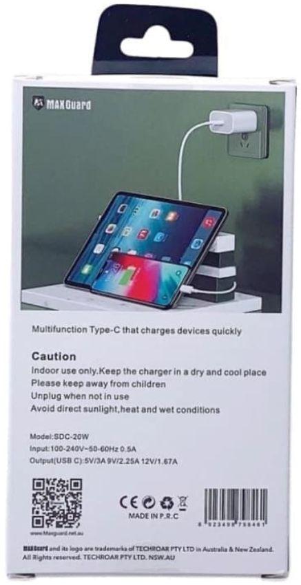 Refurbished Maxguard Type C Power Adapter Wall Plug (NZ / AU) - Reebelo Ireland