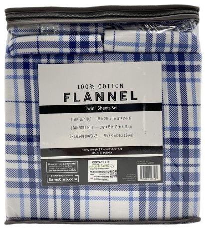 Refurbished Member's Mark 100% Cotton 4pc Flannel Sheets Twin Set - Reebelo Ireland