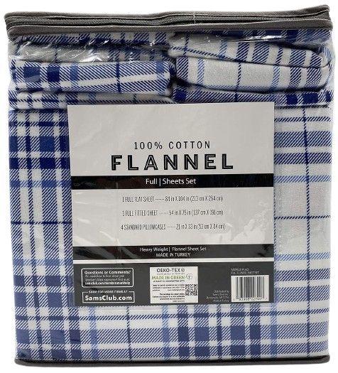 Refurbished Member's Mark 100% Cotton 6pc Flannel Sheets Full Set - Reebelo Ireland