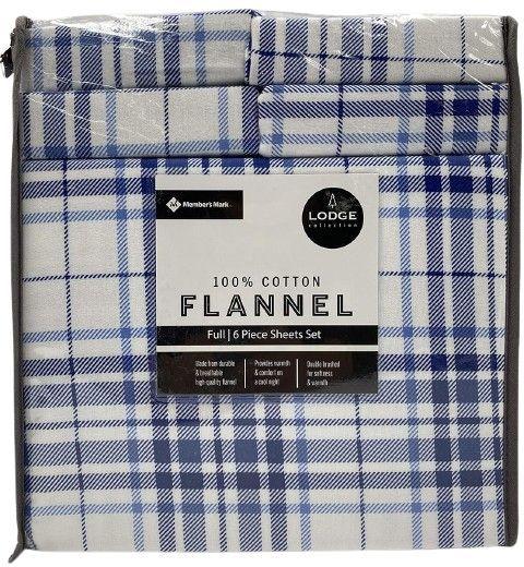 Refurbished Member's Mark 100% Cotton 6pc Flannel Sheets Full Set - Reebelo Ireland