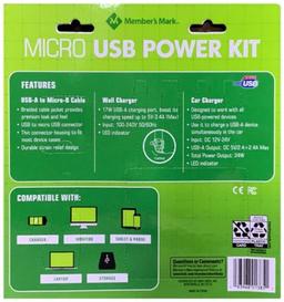 Refurbished Member's Mark Micro USB Power Kit - Reebelo Ireland