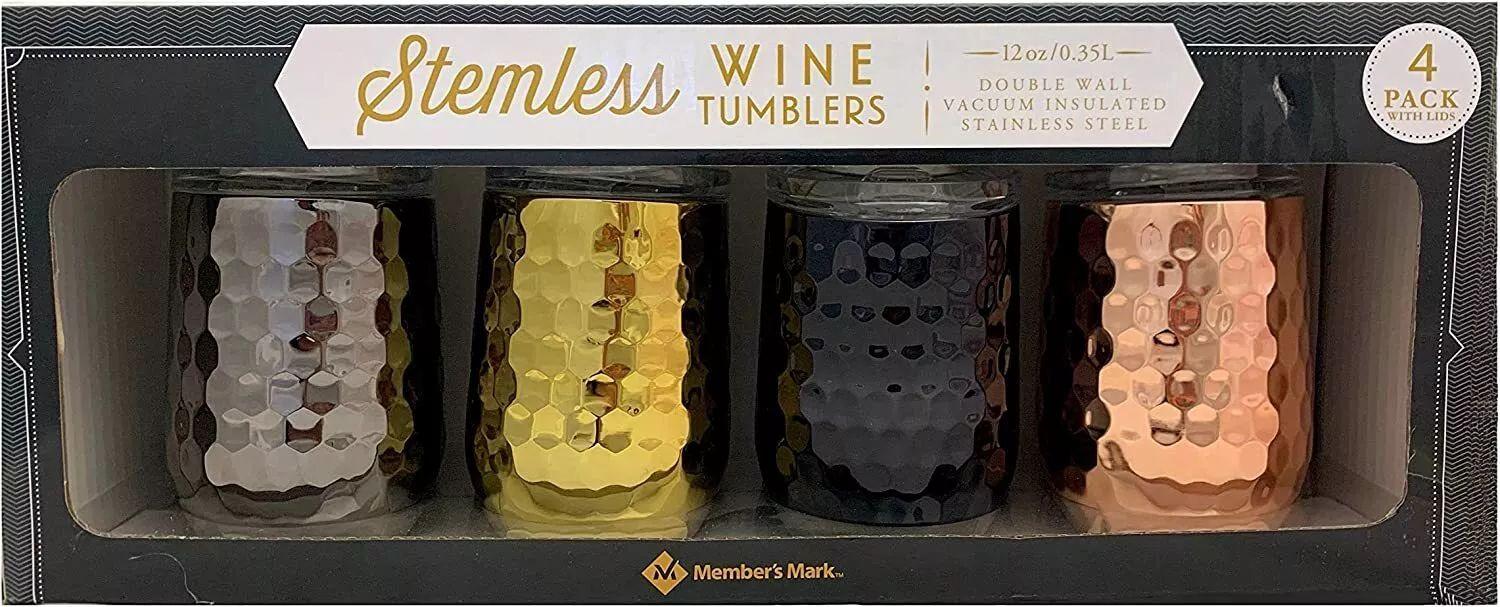 Refurbished Member's Mark Stemless Wine Tumblers 12 oz (Pack of 4) - Reebelo Ireland