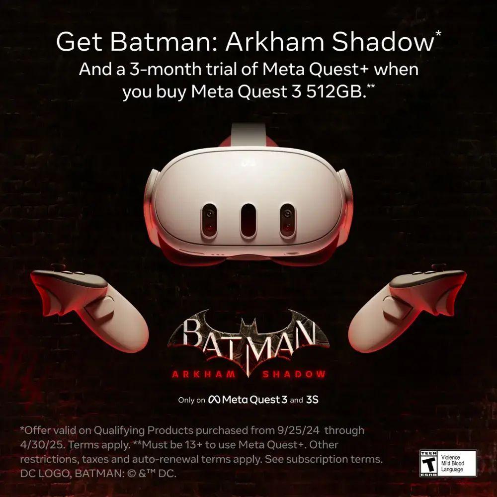 Refurbished Meta Quest 3 Get Batman: Arkham Shadow VR - Reebelo Ireland