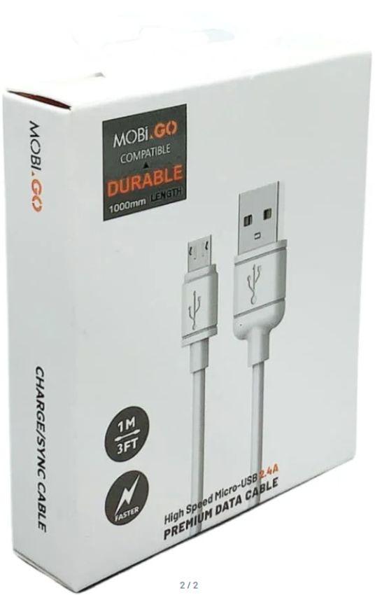 Refurbished Mobigo Micro USB Charger Cable (1M) - Reebelo Ireland