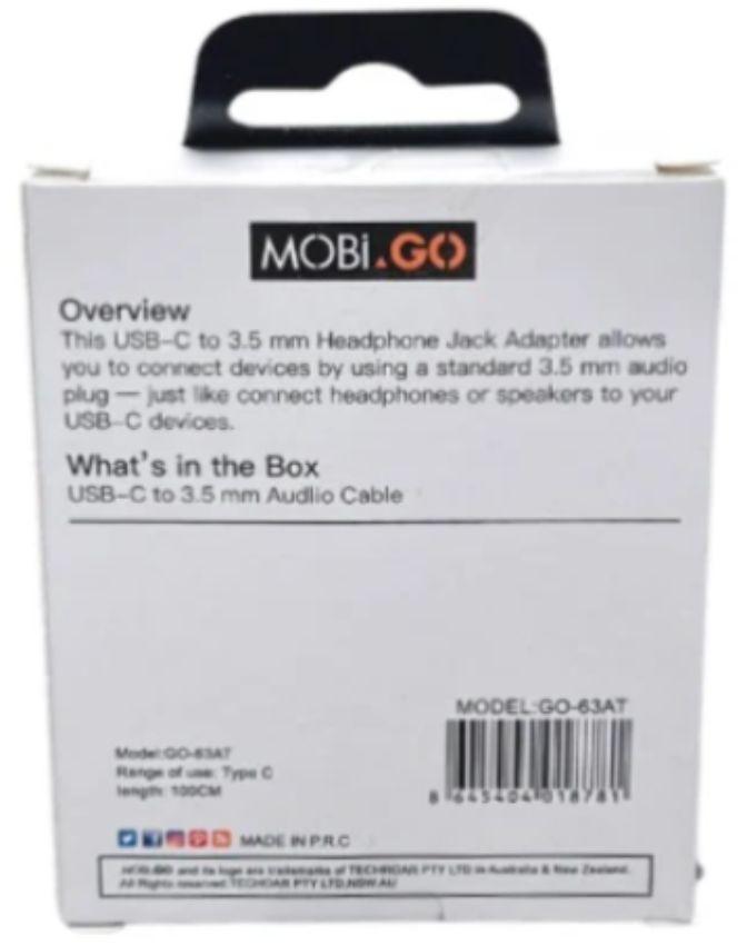 Refurbished Mobigo Type-C To 3.5mm Aux Audio Adapter Cable (GO-63AT) - Reebelo Ireland