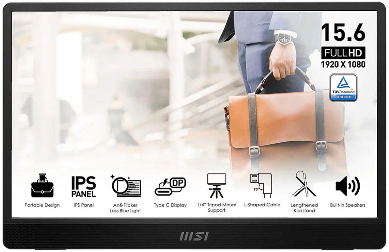 Refurbished MSI PRO MP161 E2U Portable Monitors 15.6" - Reebelo Ireland