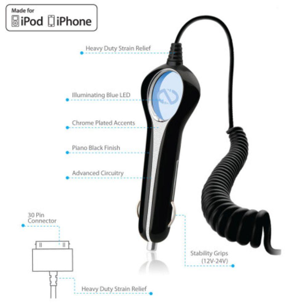 Refurbished NAZTECH Rapid Car Charger for Apple iPod/iPhone 4 - Reebelo Ireland