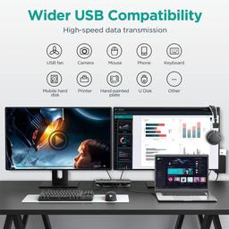 Refurbished QGeeM D6908 USB C Laptop Docking Station - Reebelo Ireland