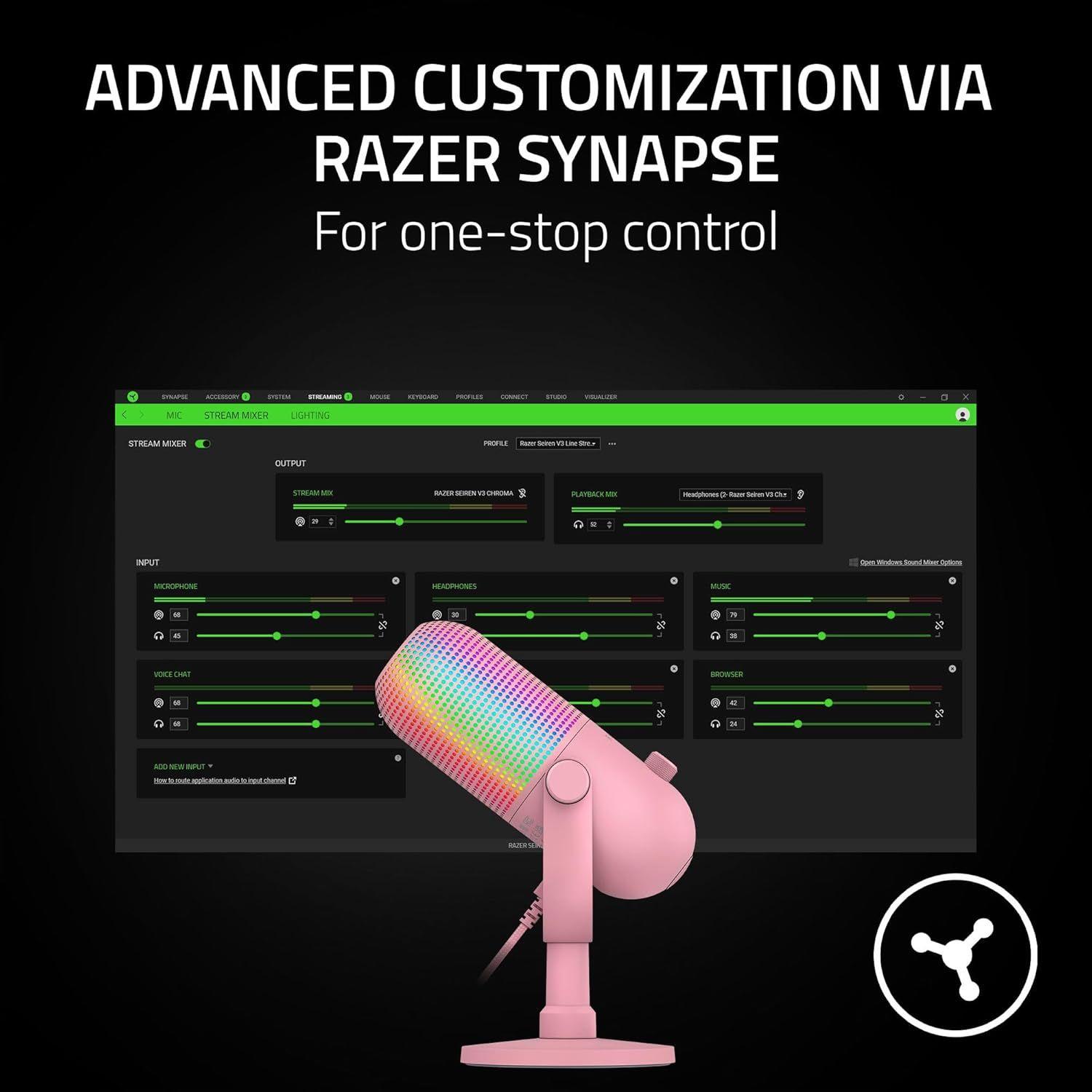 Refurbished Razer Seiren V3 Chroma Condenser USB Microphone   - Reebelo Ireland