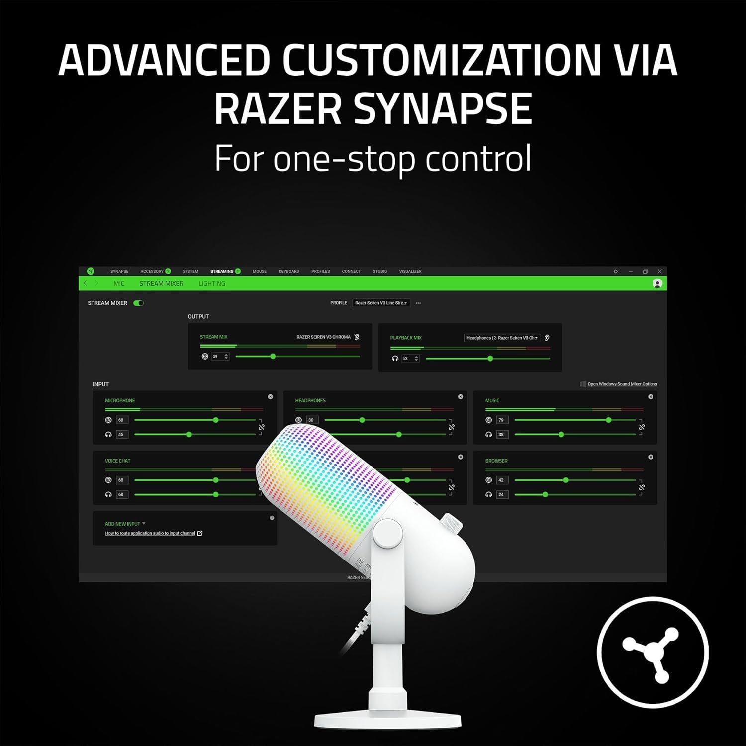 Refurbished Razer Seiren V3 Chroma Condenser USB Microphone   - Reebelo Ireland